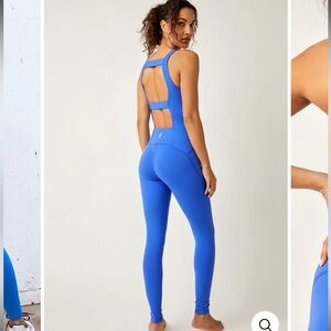 Free People Blue Jumpsuit